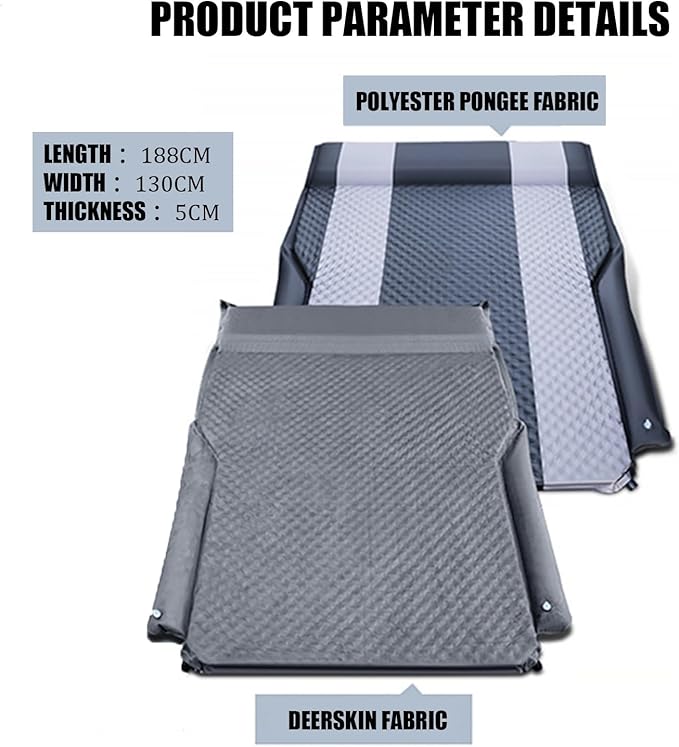 Inflatable Car Air Mattress for Toyota Prius/Prius+ XW50 XW30/5.Gen 2003-2025 Air Mattress Camping Bed Car Sleeping Bed Portable Foldable Car Air Bed,Suede Black