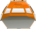 OutdoorMaster Beach Tent Sun Shelter for 3-4 Person, Pop Up Beach Tent Easy Setup with Sandbags, Portable Sun Shade Canopy with Carrying Bag for Beach & Outdoor, UPF50+ UV Protection, Family Size