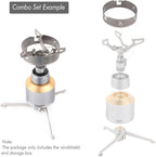 BRS 3000T Stove Windscreen Titanium Camp Stove Windshield with Storage Box for Outdoor Camping Ultralight (Grey-without stand)