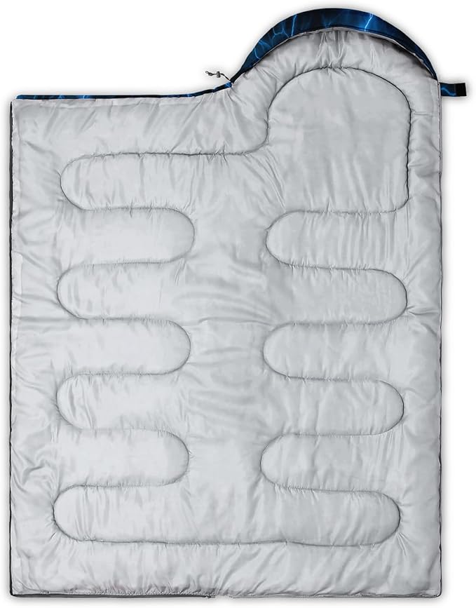 QOOMO Camping Sleeping Bags,3 Season Warm & Cool Weather,Lightweight,Waterproof Sleeping Bags for Adults & Kids,Traveling,and Outdoors,Camping Gear Equipment