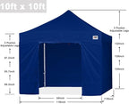 ABCCANOPY Easy Pop Up Canopy Tent with Sidewalls 10x10 Commercial -Series, Navy Blue