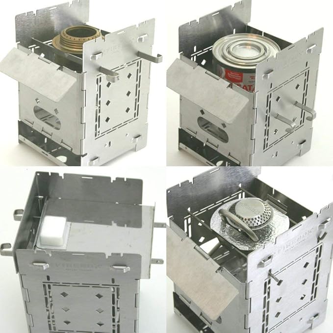 Firebox Bushcraft Camp Stove Kit - Wood Burning/Multi Fuel - Collapsible/Folding - Portable Campfire - Model Gen 2 5 inch / G2-5" Stainless Steel Camping Stove