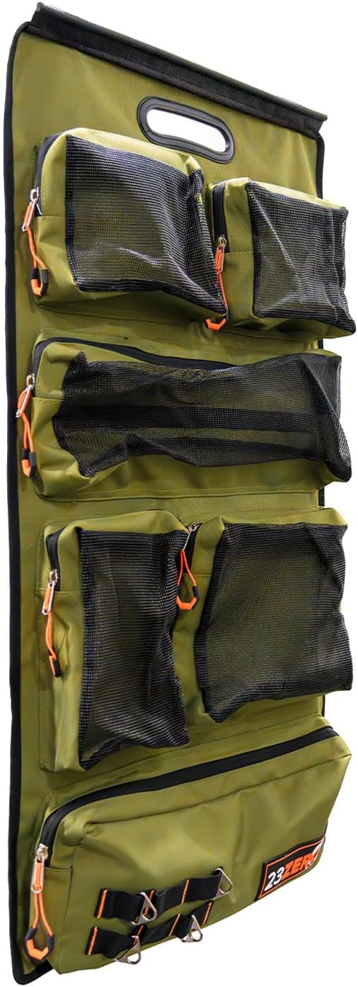 Utility Hanger - Camping Supplies Storage, Hanger for Awnings or Roof Top Tents, 6 Zippered Pockets