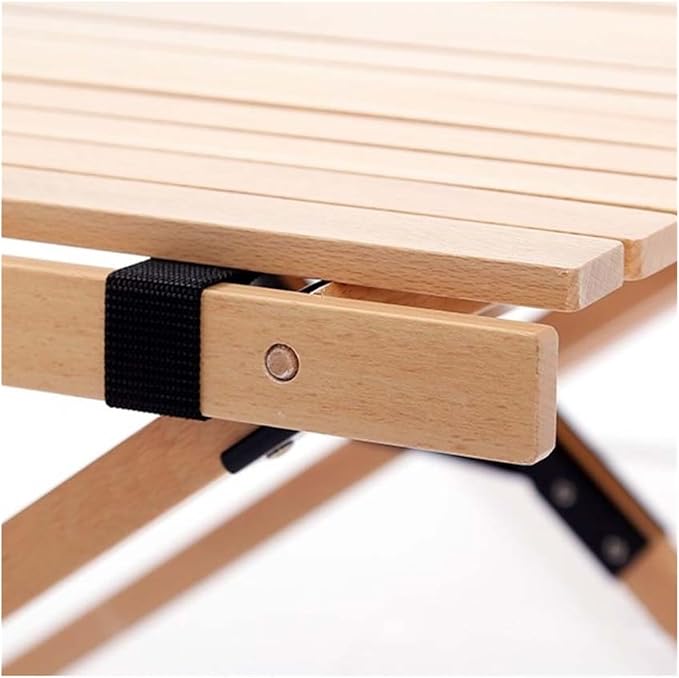 Folding Dining Table Outdoor Picnic Barbecue Tours Tableware Table for Camping Folding Egg Roll Table Portable Foldable Wood Table (Color : 90x60x43CM-02)