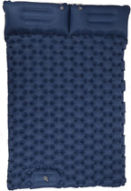 Alomejor Sleeping Pad, Self Inflating Camping Mat with Built in Foot Pump for Outdoor Hiking 49.2x77.1in Navy
