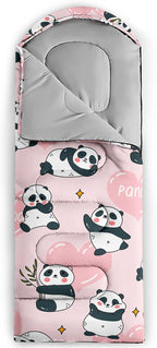 QOOMO Axolotl Cute Camping Sleeping Bags,3 Season Warm & Cool Weather,Lightweight,Waterproof Sleeping Bags for Adults & Kids,Traveling,and Outdoors