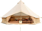 YOLENY Bell Tent, Yurt Tent 4/6/8/10 Person 4 Season Waterproof Glamping Tents w/Stove Jack for Family Camping Outdoor Party, Glamping Tents for Camping - 10/13.1/16.4FT