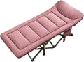 Folding Camping Cot,Camping Cot for Adults, Portable Folding Cot for Sleeping Lightweight Tent Cot with Storage Backpack Supports 160kg(Pinks)