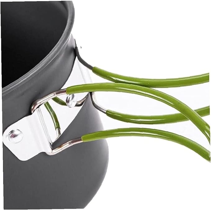 Camping Cookware Camping Cooking Sets Portable and Foldable Cookware Kit Cooker Utensil Tool Oven Pot Pan Tableware Outdoor Picnic