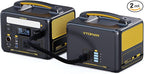 VTOMAN Jump600X 600W Portable Power Station with 640Wh Extra Battery, 939Wh Solar Generator LiFePO4 Battery, Peak 1200W AC Outlet, PD 60W USB-C, 3x12V/10A DC for Outdoor Camping, Off-grid, Home Backup