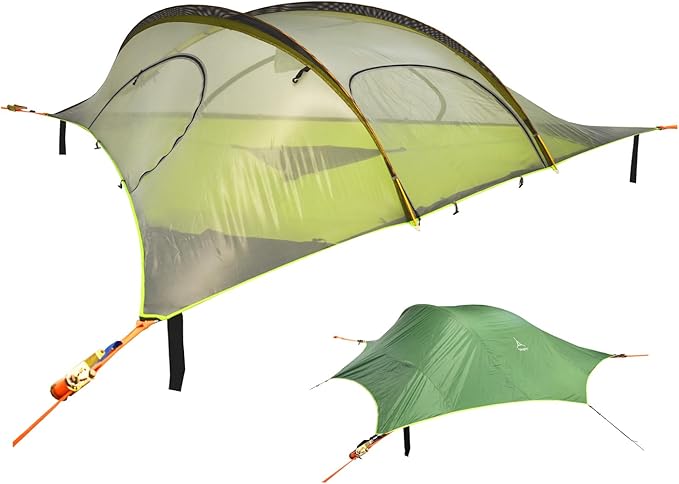 Tentsile Stingray V3 Tree Tent, Camping Hammock Tent, 3P Capacity, Portable Tree House Shelter for Campers, Backyards, Campgrounds, Designed in The UK