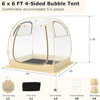 Goplus Sports Tent, Instant Pop up Weatherproof Shelter, Portable & Foldable Outdoor Clear View Bubble Tent w/Carrying Bag, Floor Mat, Watch Sports Events Camping