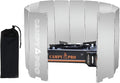 Portable Stove Windscreen – Lightweight 12-Plate Aluminum Windshield for Butane & Propane Camping Stoves, Backpacking Gear, Hiking & Picnic Camping Essentials with Drawstring Bag