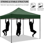 Pop up Canopy Tent with Awning Easy up Canopy with Wheel Bag Heavy Duty Waterproof Canopy Commercial Gazebo Tent for Outdoors Parties Vendors
