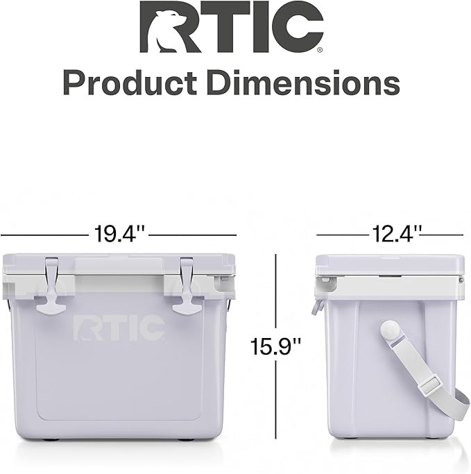 RTIC Ultra-Light 22 Quart Hard Cooler Insulated Portable Ice Chest Box for Drink, Beverage, Beach, Camping, Picnic, Fishing, Boat, Barbecue, 30% Lighter Than Rotomolded Coolers