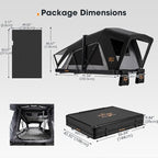 SanHima Rooftop Tent Hard Shell - CapeTop Overland Aluminium Fold-Out Roof Top Tent 131.5LBS Lightweight, w/Digital Panel & Tri-Color LED Strip Light, for Car SUV Truck Camping, 2-3 People