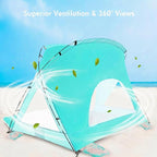 Beach Tent, Portable Sun Shelter for 2/3/4/6-8 Person with UPF 50+ UV Protection, Easy Setup Waterproof Beach Shade Canopy Cabana for Family Outdoor and Picnics, Fishing with Carrying Bag