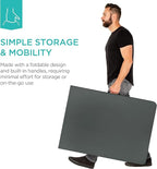 Best Choice Products 6ft Plastic Folding Table, Indoor Outdoor Heavy Duty Portable w/Handle, Lock for Picnic, Party, Camping - Dark Gray