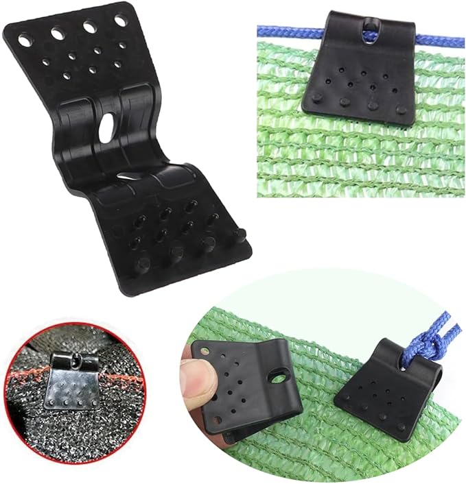 Shade Cloth Heavy Duty Lock Grip, 30pcs Sun Shade Cloth Plastic Clips Windproof Awning Clamp Grip, Greenhouse Shade Cloth Fix Clamp Tent Clips Accessory for Patio Garden Netting Film Net