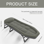 Camping Cot for Adults with Cushion, Portable Folding Cot, 5-Position Chaise Lounge Chair for Outdoor, Camping, Pool, Beach, Patio Relaxation