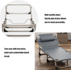 Folding Camping Cot Portable, Wide Folding Office Nap Multi-Speed Adjustment Suitable for Home, Camping and Travel
