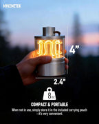 Aluminum Camping Lantern, Rechargeable Ambient Lantern with Paracord Handle & Smooth Dimming, Portable Warm Light for Indoor/Outdoor, Bedroom, Hiking and Emergency, 4'' x 2.4''
