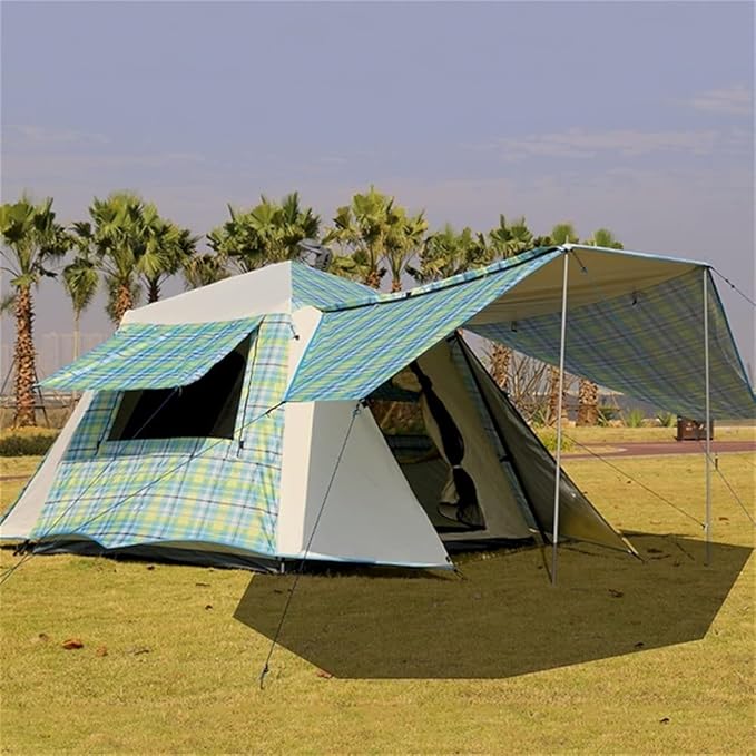 YYDS Tents for Camping Waterproof Sunscreen Instant Tent Automatic Pop Up Camping Tent Family Hiking 3-4 Person Camping Tents (Color : Green)