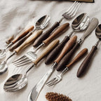 20 Piece Silverware Set Service for 4,Premium Wooden Handle Stainless Steel Flatware Set Home Include Fork Knife Spoon Set Gift Package for Christmas and Thanksgiving（Light Brown）