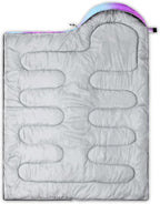 QOOMO Camping Sleeping Bags,3 Season Warm & Cool Weather,Lightweight,Waterproof Sleeping Bags for Adults & Kids Traveling,and Outdoors