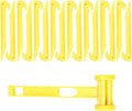 AITIME 30 Pcs 9 Inch Plastic Tent Stakes with 1 Yellow Puller Hook, Durable Garden Lawn Tarp Stakes, Tent Spikes Nails Pegs Hammer for Outdoor Beach Camping Courtyard Decorative Accessories