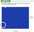 Sidewalls for 10x10 Pop Up Canopy, 210D Polyester Waterproof Canopy Sidewalls with UV Protection, Sunwall Only (Cosmic Blue, 10 * 10ft 3PCS)