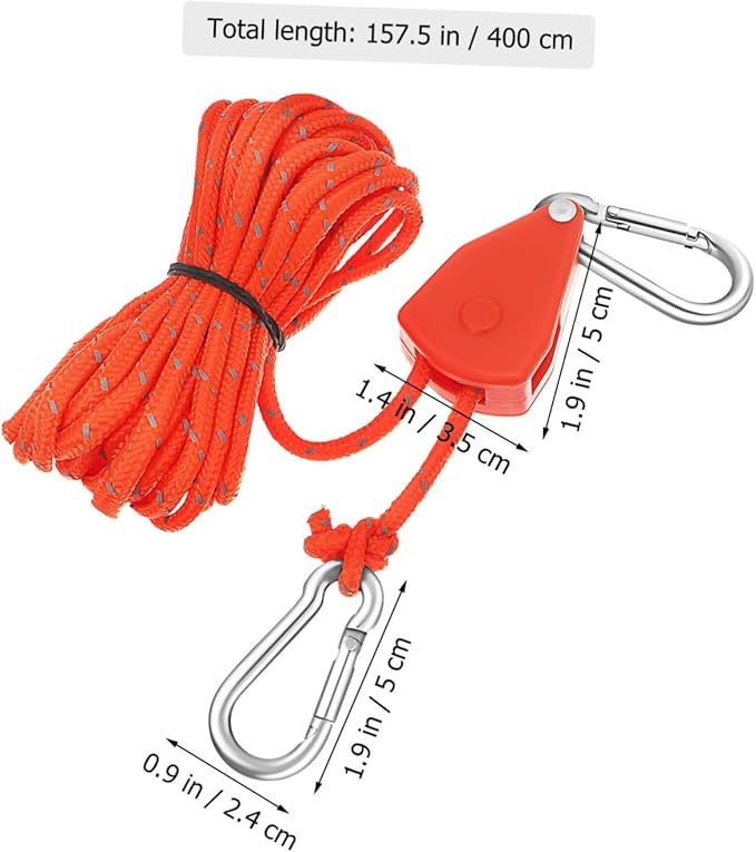 Healifty 4pcs Reflective Nylon Tent Guy Lines Adjustable Ratchet Rope for Camping High Load Capacity Non Slip Grip Utility Rope for Outdoor Activities