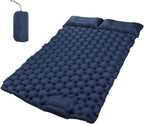 Alomejor Sleeping Pad, Self Inflating Camping Mat with Built in Foot Pump for Outdoor Hiking 49.2x77.1in Navy