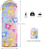 HOSIMA Dear Hunting Pattern Cold Weather Sleeping Bags for Kids Adults,Black Light Weight Waterproof Sleeping Bags for Outdoors Hiking.