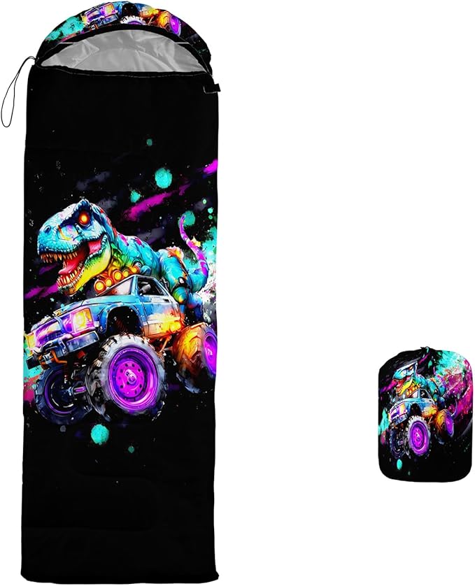 AILONEN Sports Basketball Sleeping Bag for Kids Boys,Warm and Cool Weather,Lightweight,Waterproof Backpacking,3D Galaxy Ball Print Sleeping Bag for Camping