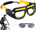 Rechargeable LED Motion Sensor Glasses Lamp,Hands-Free Head Light with Motion Sensor & Touch,Multifunctional 5 Modes Light Up Glasses,for Camping Fishing Cycling Hiking Night Work