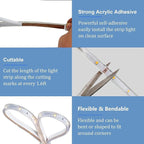 120ft Total (3x40ft) - 3 Pack Solar Led Strip Lights Outdoor, 8 Mode with Remote Timer and Auto On/Off, Self-Adhesive Waterproof, Great for Yard, Garden, Stair and Sidewalk Decor, Warm White