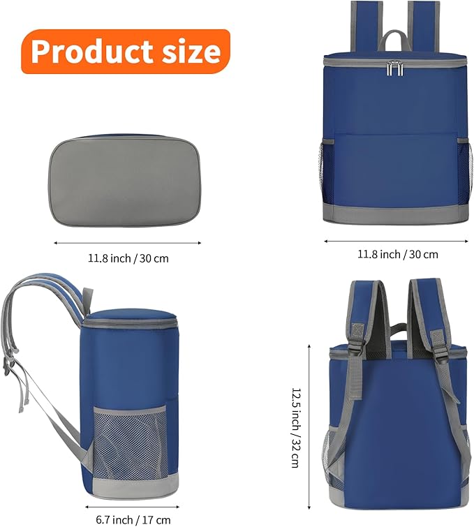 Insulated Cooler Backpack 30 Cans - Leak Proof Beer Backpack Lightweight Cooler Bag for Travel, Camping, Beach, Lunch