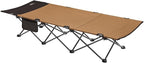 MOUNTAIN SUMMIT GEAR Horizon Cot, Foldable Camping Cot for Children & Adults, Durable Sleeping Pad with Steel Frame That Holds 300 lbs, Folding Bed Includes Side Storage (by Caddis Sports)
