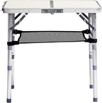 Tri-fold Folding Picnic Table,Outdoor Camping Table Lightweight Portable Aluminum Outdoor Table with Adjustable Heights with Carry Handle,for Outdoor Indoor Hiking Camp BBQ Beach (White, 2ft)