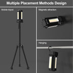 13200mAh Rechargeable Solar Work Light with Folding Stand and Carrying Bag, AODOO 8000 Lumen Stepless Dimmable , White/Warm/Nature White/RED(SOS) with Detachable Tripod (Black(Remote))