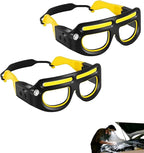 HISKI Rechargeable LED Headlight Glasses with Motion Sensor,LED Glasses Rechargeable Headlight Glasse with Motion Sensor & Touch Control