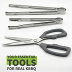 TECHEF - KBBQ Ultimate Set with Korean BBQ Grill Pan, Agni Portable Gas Stove Burner, Carrying Bag, 4 pack Butane Gas, Scissors, 2 BBQ Tongs, Made in Korea