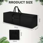 52 x 15 x 15 Inch, 190 L Extra Large Duffle Bag Camping Tent Storage Bag Heavy Duty Waterproof Sports Equipment Carrying Case for Tent Pole Travel Canopy Hammock Tripod Fishing Outdoor Moving