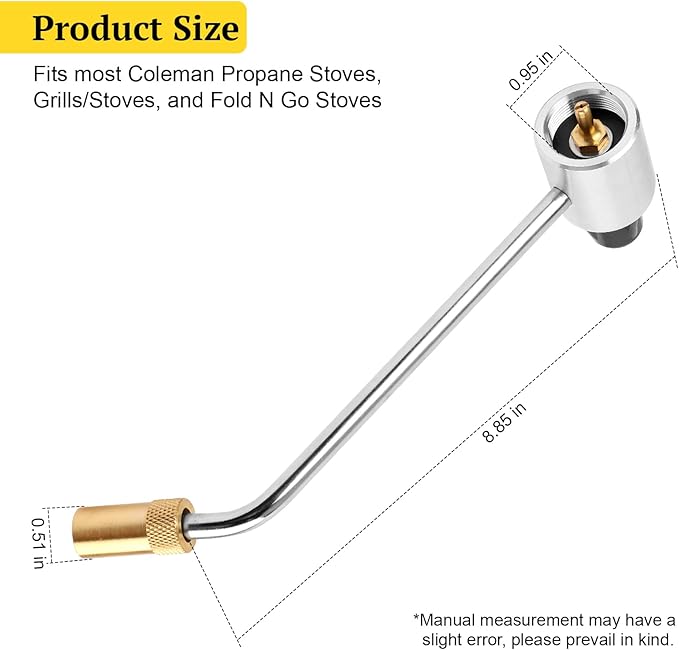 OJP 5430 Gas Stove Pressure Regulator Compatible with Most Coleman Stoves & Grills and Fold N Go Stoves, Camping Stove Propane Adapter with Regulator for Maintains Stable Propane Gas Pressure