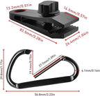 24 Pcs Tarp Clips with Carabiner - Heavy Duty Lock Grip Thumb Screw Camp Tent Clamp Clip for Awnings Outdoor Camping Caravan Canopies Car Covers Swimming Pool Covers with Buckle