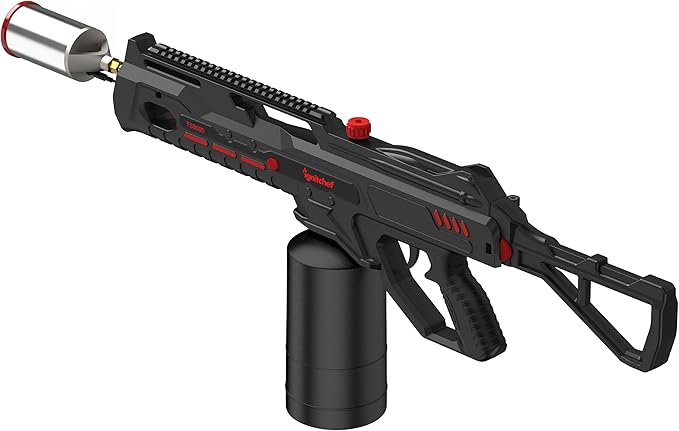 Propane Torch Gun with One-Touch Max Fire, Kitchen Blow Torch for Sous Vide Searing Steak, Grill, Charcoal Starter, Campfire(Propane Tank Not Included)