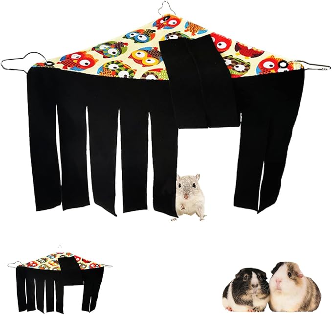 1 Pieces Guinea Pig Hideout Rat Corner Hideaway Peekaboo Toys Cage Accessories Hidden Habitat Tent Toys for Ferrets Chinchillas Sugar Glider Small Pet Animals