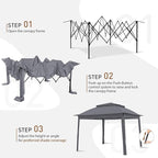 COOS BAY 11x11 Pop Up Gazebo with Mesh Netting, Instant Outdoor Canopy Tent, Water Resistant Shelter with UPF 50+ UV Protection, 121 Sq Ft Coverage, Dark Gray