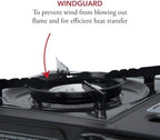 Gas One Portable Butane Camping Stove with Case: Automatic Ignition, Precise Heat Control - Camping & Tailgating and Outdoor Cooking
